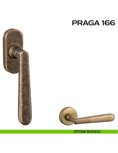 Maniglia martellina per finestra DK Praga 166 Reguitti rustico