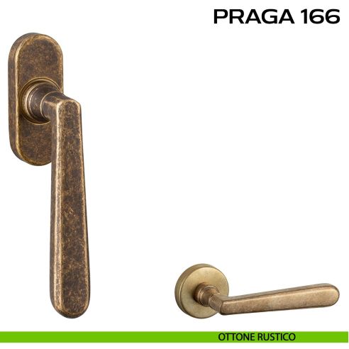 Maniglia martellina per finestra DK stretta Praga 166 Reguitti rustico