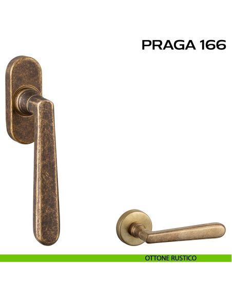 Maniglia martellina per finestra DK stretta Praga 166 Reguitti rustico