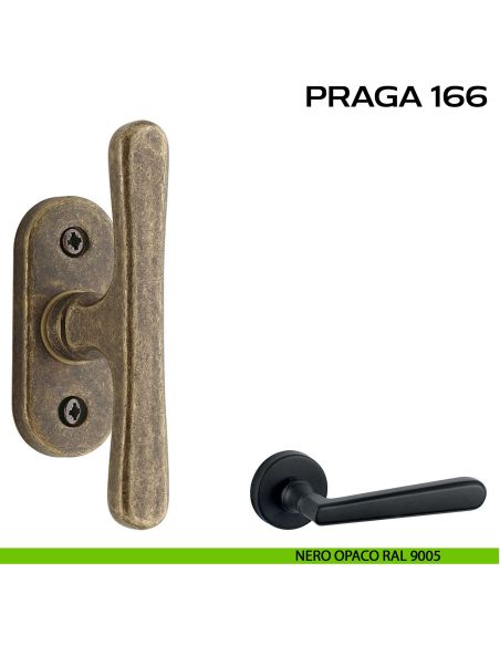 Maniglia per finestra martellina Praga 166 Reguitti nero