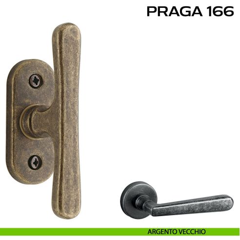 Maniglia per finestra martellina Praga 166 Reguitti argento
