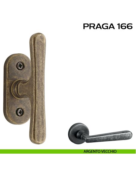 Maniglia per finestra martellina Praga 166 Reguitti argento