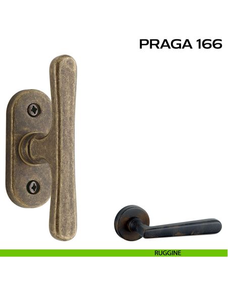 Maniglia per finestra martellina Praga 166 Reguitti ruggine
