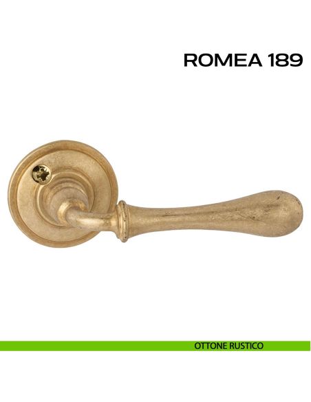 Maniglia per porta 189 Romea Reguitti con viti a vista rustico
