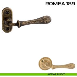Maniglia per porta 189 Romea Reguitti con viti a vista e rosetta ovale 2