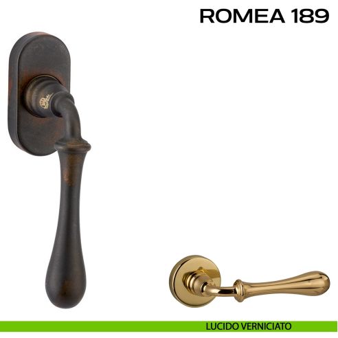 Maniglia martellina DK per finestra Romea 189 Reguitti lucido