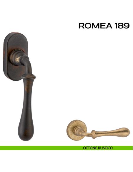 Maniglia martellina DK per finestra Romea 189 Reguitti rustico