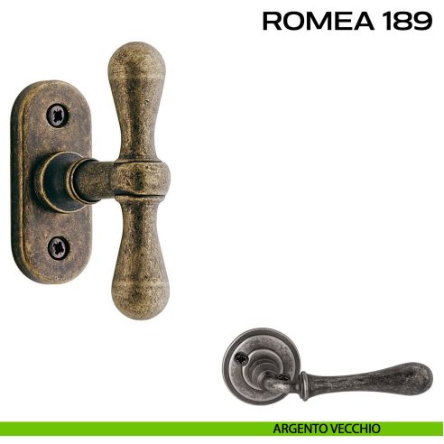 Maniglia per finestra martellina Romea 189 Reguitti argento