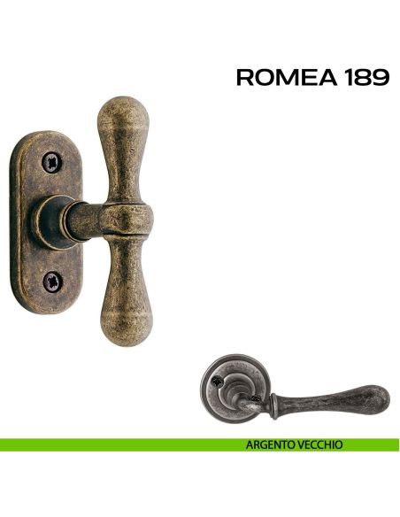 Maniglia per finestra martellina Romea 189 Reguitti argento