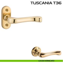 Maniglia per porta Tuscania T36 Reguitti con viti a vista e rosetta ovale 2