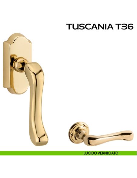 Maniglia per finestra martellina DK Tuscania T36 Reguitti lucido