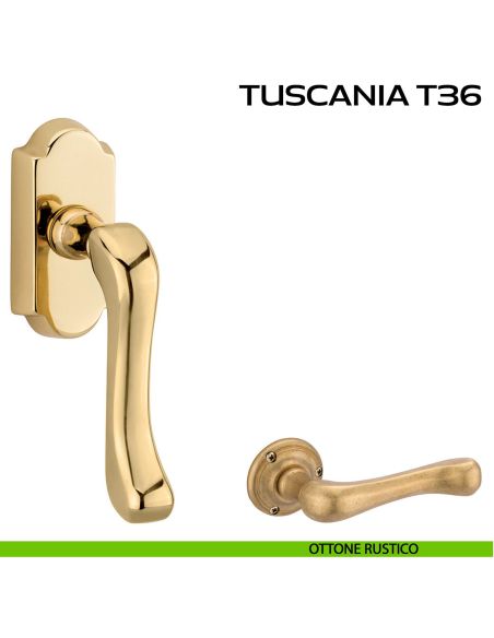 Maniglia per finestra martellina DK Tuscania T36 Reguitti rustico