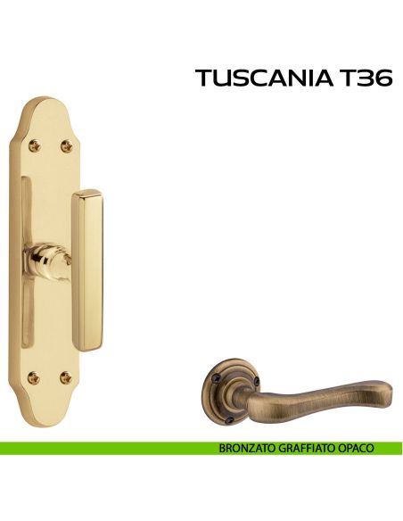 Maniglia per finestra cremonese Tuscania T36 Reguitti bronzato