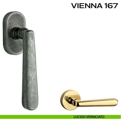 Maniglia martellina DK per finestra Vienna 167 Reguitti lucido