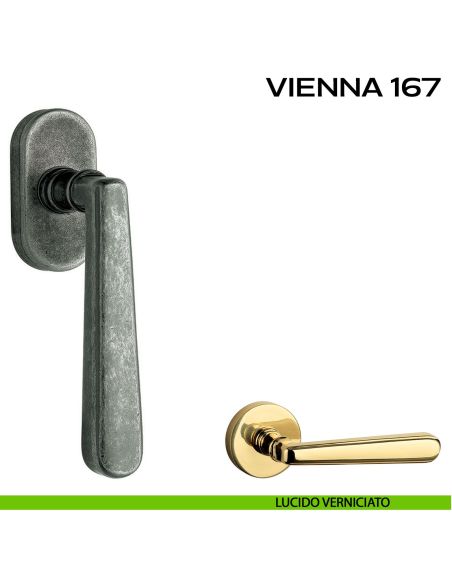Maniglia martellina DK per finestra Vienna 167 Reguitti lucido