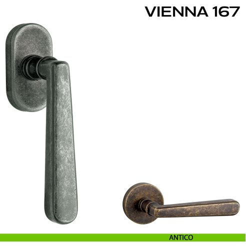 Maniglia martellina DK per finestra Vienna 167 Reguitti antico