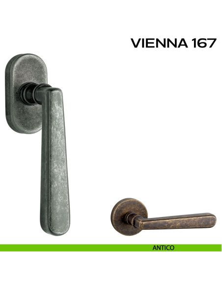 Maniglia martellina DK per finestra Vienna 167 Reguitti antico