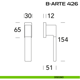 Maniglia per finestra martellina B-Arte 426 Reguitti 2