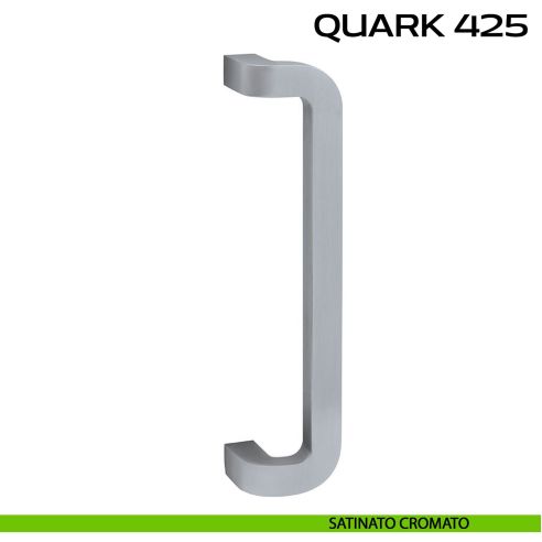 Maniglione per porta Quark 425 Reguitti senza rosette zancato satinato