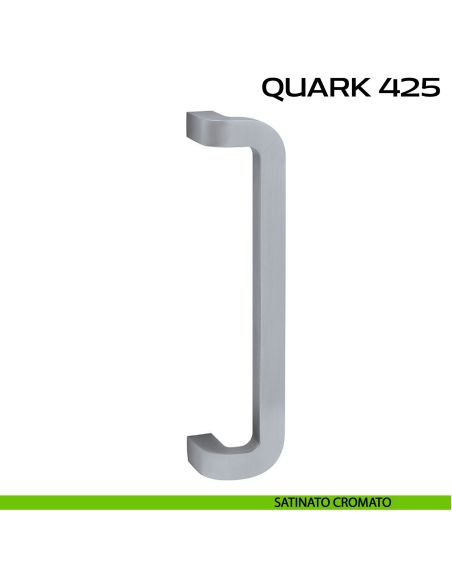 Maniglione per porta Quark 425 Reguitti senza rosette zancato satinato