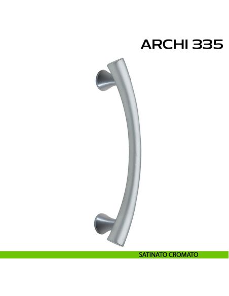 Maniglione per porta Archi 335 Reguitti singolo senza rosette cromato