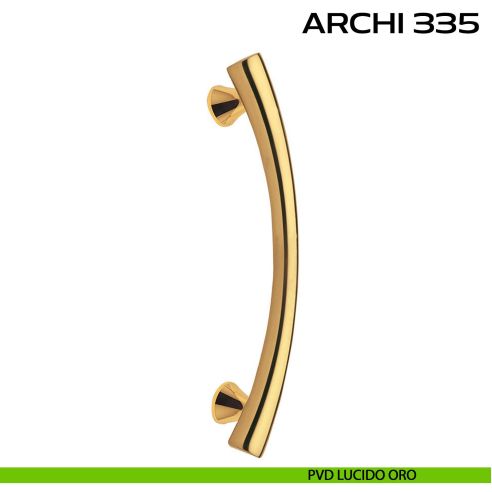 Maniglione per porta Archi 335 Reguitti singolo senza rosette pvd oro