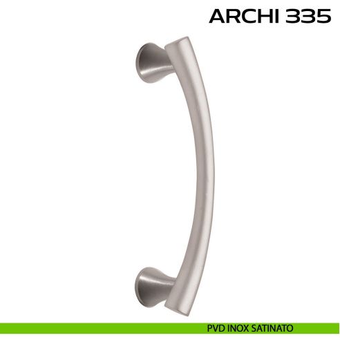 Maniglione per porta Archi 335 Reguitti singolo senza rosette pvd inox