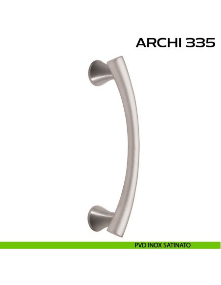 Maniglione per porta Archi 335 Reguitti singolo senza rosette pvd inox