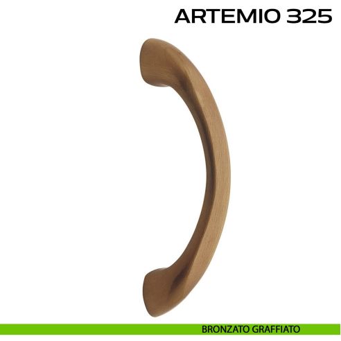 Maniglione per porta Artemio 325 Reguitti singolo senza rosette bronzato