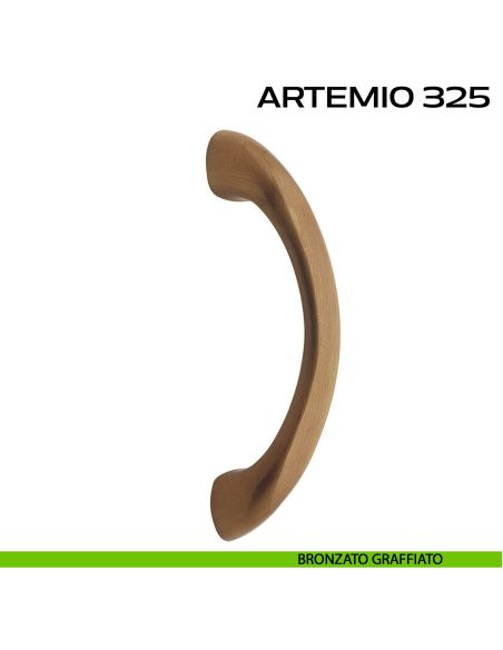 Maniglione per porta Artemio 325 Reguitti singolo senza rosette bronzato