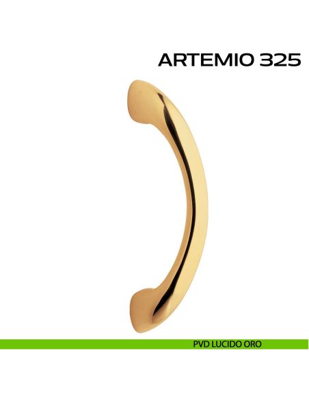 Maniglione per porta Artemio 325 Reguitti singolo senza rosette pvd oro