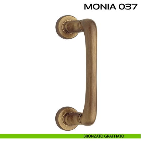 Maniglione per porta Monia 037 Reguitti con rosette tonde bronzato