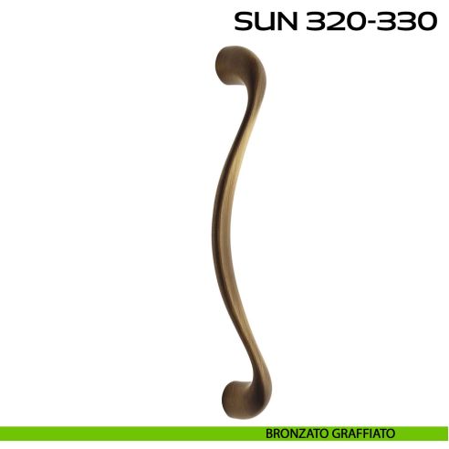 Maniglione per porta Sun 320-330 Reguitti singolo senza rosette bronzato