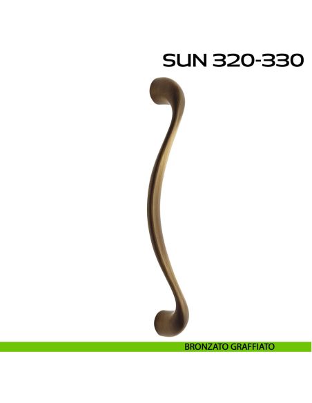Maniglione per porta Sun 320-330 Reguitti singolo senza rosette bronzato