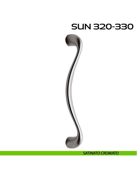 Maniglione per porta Sun 320-330 Reguitti singolo senza rosette satinato