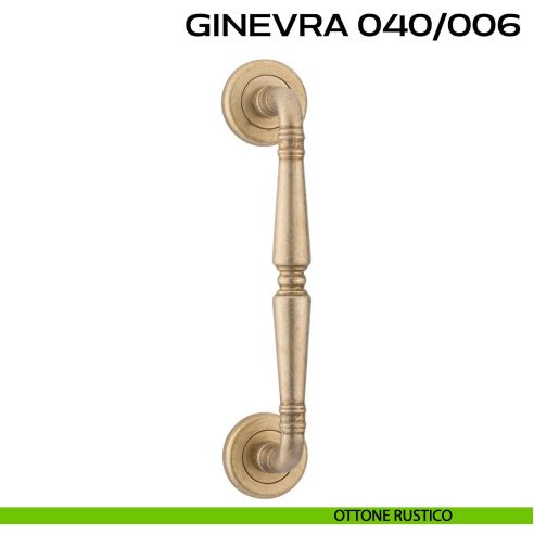 Maniglione per porta Ginevra 040 Reguitti singolo rosette ad avvitare rustico