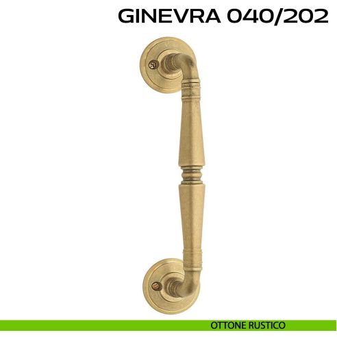 Maniglione per porta Ginevra 040 Reguitti singolo con viti a vista rustico