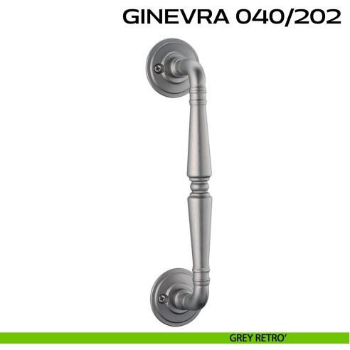 Maniglione per porta Ginevra 040 Reguitti singolo con viti a vista grey