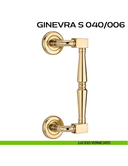 Maniglione per porta Ginevra S 040 Reguitti zancato lucido