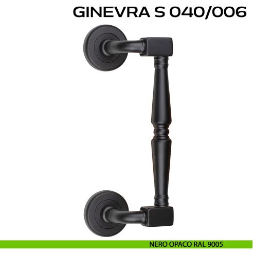 Maniglione per porta Ginevra S 040 Reguitti zancato nero