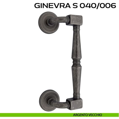 Maniglione per porta Ginevra S 040 Reguitti zancato  argento