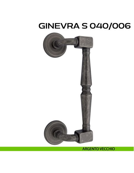 Maniglione per porta Ginevra S 040 Reguitti zancato  argento
