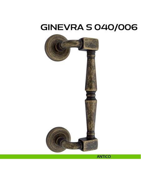 Maniglione per porta Ginevra S 040 Reguitti zancato antico
