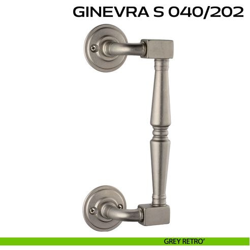 Maniglione per porta Ginevra S 040 Reguitti zancato con viti a vista grey