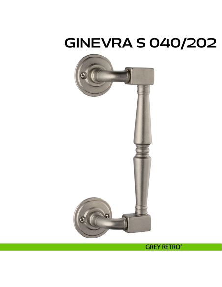 Maniglione per porta Ginevra S 040 Reguitti zancato con viti a vista grey