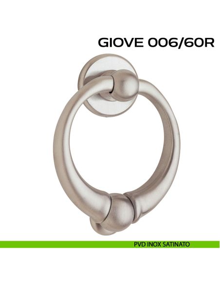 Battente per porta Giove 006 Reguitti con rosetta liscia pvd inox