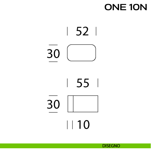 Pomolo per porta fisso One 10N Reguitti disegno