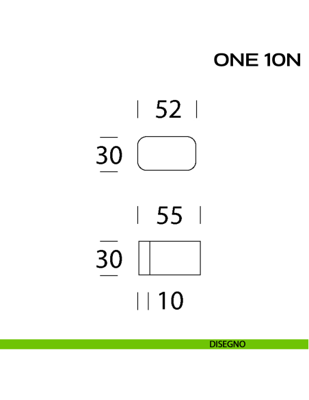 Pomolo per porta girevole One 10N Reguitti disegno