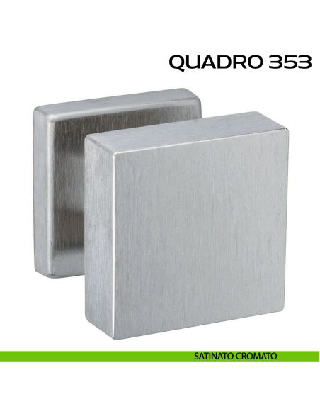 Pomolo per porta fisso Quadro 353 Reguitti satinato