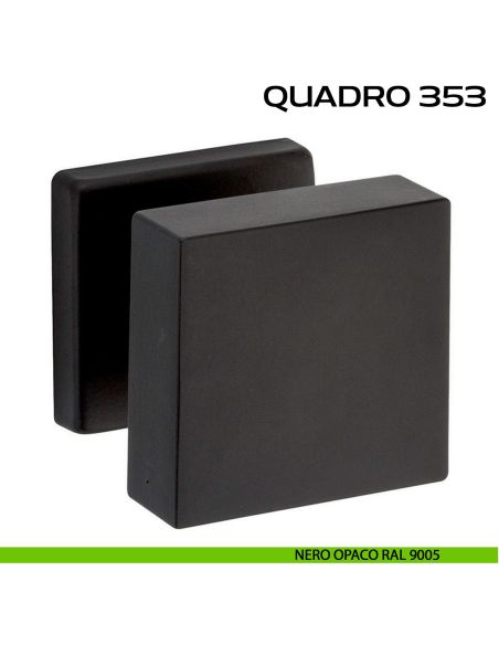 Pomolo per porta fisso Quadro 353 Reguitti nero